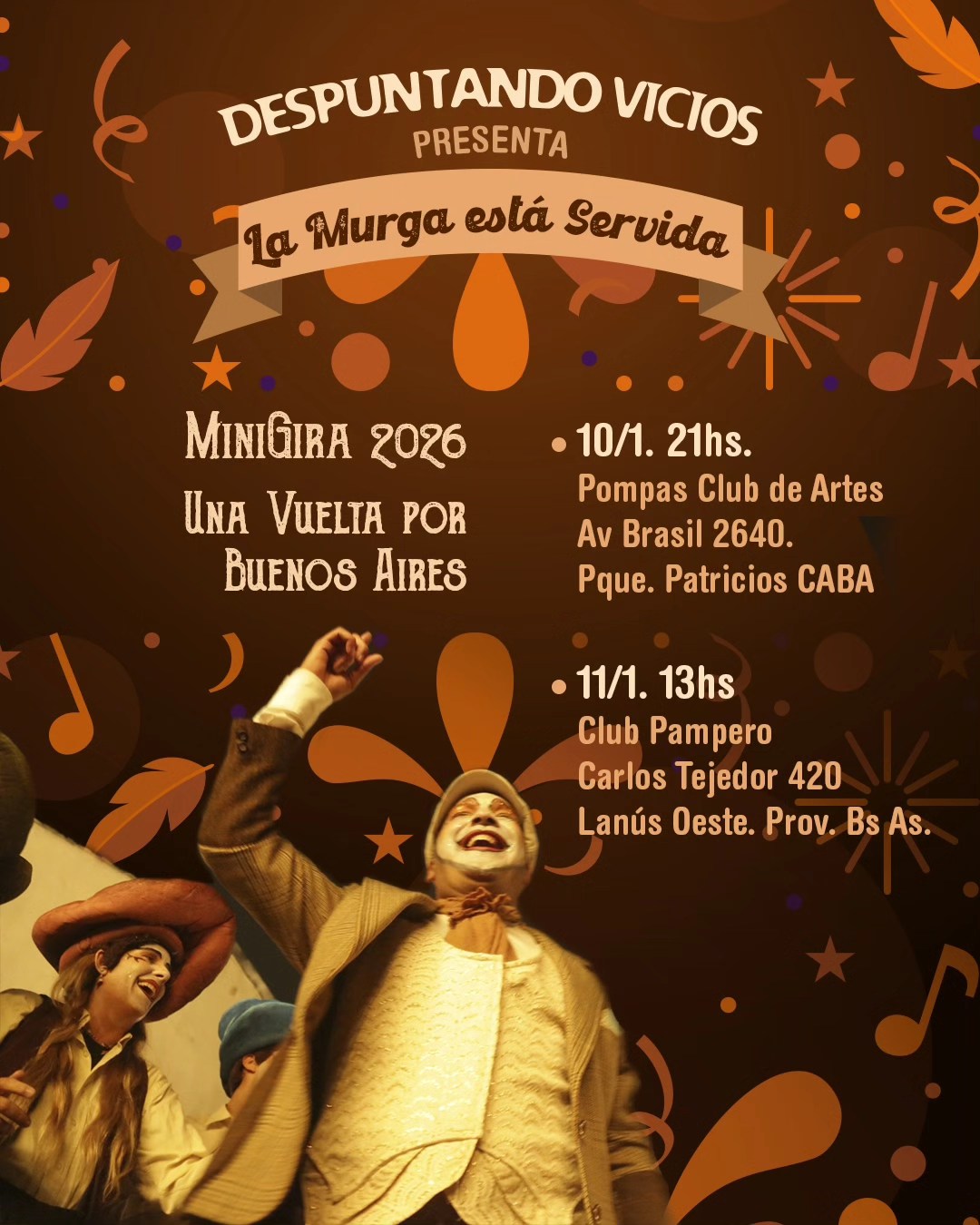 Despuntando Vicios presenta "La Murga está servida" - Mini gira 2026